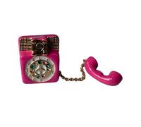 Traditional Dial Phone Shaped Ring Heavy Duty Drop Oil Coated Charm Accessories Trendy Look Vintage Phone