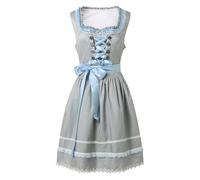 Traditional Dress Women's Elegant Dirndl Midi Dirndl Dress Including Dirndl Apron 2-Piece Classic Costume Dress Modern Bavarian Outfit Refined Dirndl Dresses for Oktoberfest