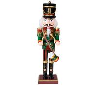 Traditional Drummer Soldier Nutcracker by Clever Creations |Wearing Green Uniform With Drum | Collectible Wooden Christmas Nutcracker | Festive Holiday Decor |100% Wood | 12” Tall