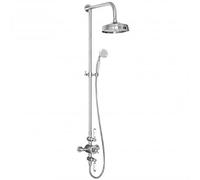 Traditional Dual Exposed Thermostatic Traditional Rigid Riser Shower Kit Round