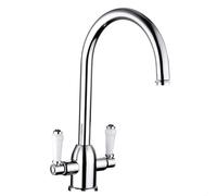 Traditional Dual Handle Kitchen Mixer Tap, Chrome