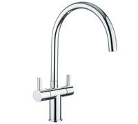 Traditional Dual Handle Kitchen Mixer Tap, Chrome