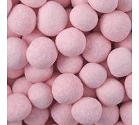 Traditional Dusted Strawberry Flavoured Bon Bons With A Toffee Centre. 1kg Pouch - Retro Sweets - Old Fashioned Bonbons