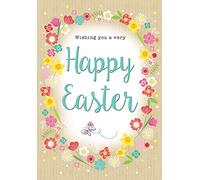 Traditional Easter Card Open - 7 x 5 inches - Piccadilly Greetings