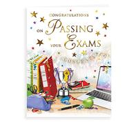 Traditional Exam Congratulations Card - 8 x 6 inches - Regal Publishing