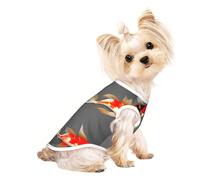 Traditional fancy carp Print Lightweight Dog Vest, Cat Sleeveless Shirt, Breathable Mesh Design for Summer Walking and Play
