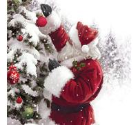 Traditional Father Christmas Luxury Hand-Finished Foiled Christmas Card Xmas XLSB072S