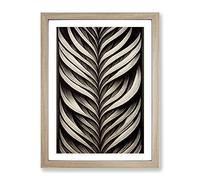 Traditional Feather Framed Print for Living Room Bedroom Home Office Décor, Wall Art Picture Ready to Hang, Oak A3 Frame (34 x 46 cm)
