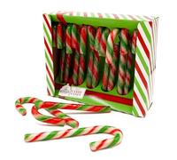 Traditional Festive Peppermint Flavour Candy Canes 12 Pack (144g) Individually Wrapped | Classic Hook Shape Crunchy Sweet Treat | Perfect for Tree Decoration & Stocking Fillers