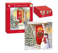 Traditional Festive Scene Christmas Cards 10 Pk