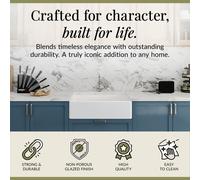 Traditional Fireclay Kitchen Sink Bundle: Butler 1 Bowl Sink with French Classic Tap & Waste 795mm - Chrome