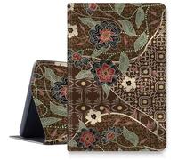 Traditional Floral Case for iPad Pro 11 inch (2024 Model, 5th Gen), Shockproof PU Leather Folding Adjustable Stand Case with Auto Sleep/Wake for 11" iPad Pro 5th Gen 2024
