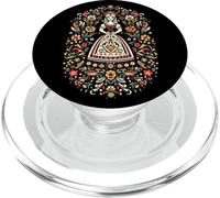 Traditional floral folk art balkan art PopSockets PopGrip for MagSafe