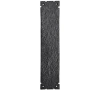 Loops Traditional Forged Door Finger Plate - 315 x 67mm -Black Antique Textured Finish | Traditional Protective Door Push Plate -Ornate Door Finger Plate - Plain/Push/Pull Engraved Options