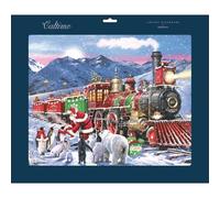 Traditional Freestanding Picture Advent Calendar Santa's Express Christmas Advent Gift - Caltime - By Caltime - Festive Joy, Magical Scenes, Eco-Friendly, Heartfelt Gift, 24 Doors To Open