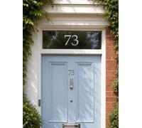 Traditional Frosted Etched House Number Sticker for Glass Door & Window - Modern Self Adhesive Vinyl - Custom Outdoor Address Sign PG119