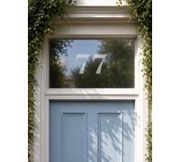 Traditional Frosted House Number Stickers for Glass Doors & Windows - Self Adhesive Vinyl