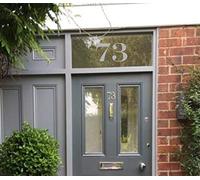 Traditional Frosted House Number Stickers for Glass Doors & Windows - Self Adhesive Vinyl