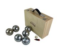 Traditional Garden Games 6 Ball Chrome Steel Boules Set