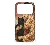 Traditional Geisha with Black Cat and Torii Gate Vintage Art Case for iPhone 17 Pro