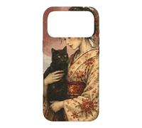 Traditional Geisha with Black Cat and Torii Gate Vintage Art Case for iPhone 17 Pro Max