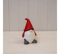 Traditional Glossy Red/white Ceramic Santa Gonk