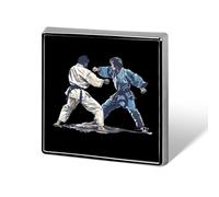Traditional Gokyo of Kodokan Judo Printed Square Badge Brooch Pins Button Pin Lapel Tie Decoration for Men Women Backpack