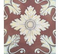 Traditional Gold foil Tile transfers Stickers Peel and Stick-Room Wall Art Decor self Adhesive Vinyl Decals-Kitchen Bathroom backsplash-Vintage Victorian Moroccan Mosaic (Gold 5) Pack of 10