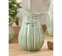 Traditional Green Ceramic Table Decor Flower Jug Pitcher Dibor Green Large