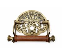 Traditional GWR railways vintage design victorian wall mounted toilet loo roll holder - Antique Brass Finish