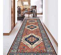Traditional Hallway Runner Rug Red Thick Floor with Non Slip Backing Rug Runner for Kitchen Hall Stairs Corridor Entrance Living Room Bedroom 60cm 70cm 80cm 100cm 120cm ( Size : 60x200cm/2ftx6.6ft )