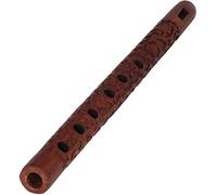 Traditional Hand Carved Wooden Flute, Great Sound Indian Musical Instrument, Brown Color, 33 cm