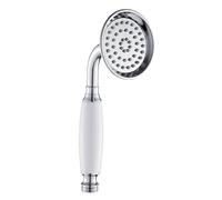 Traditional Handheld Shower Head Victorian Style with Ceramic Handle High Turbo Pressure Water Saving Showerhead Electroplating