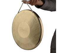 Traditional Handicraft Gong, Handmade Copper Gong - Chinese Gongs - Includes Padded Gong Mallet & Hanging String, Great for Sound Healing, Home, Office (Size : 14Inch)