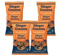 Traditional Handmade Scottish Sweets - Premium Quality Confectionery, Assorted Flavours, Convenient Sizes - Bch (Pack of 4, Dark Chocolate Fondant Ginger Creams Bag 120g)