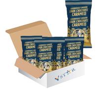 Traditional Handmade Scottish Sweets - Premium Quality Confectionery, Assorted Flavours, Convenient Sizes - Bch (Pack of 8, Luxuriously Smooth Dark Chocolate Caramels Bag 110g)