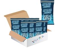 Traditional Handmade Scottish Sweets - Premium Quality Confectionery, Assorted Flavours, Convenient Sizes - Bch (Pack of 12, Luxuriously Smooth Milk Chocolate Caramels Bag 110g)