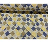 Traditional Harlequin Tapestry Grey Yellow 140 cm Wide Curtain/Craft Fabric Designer Curtain Material Sewing Upholstery Curtain Craft Fabri (Metre)