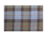 Traditional Harris Tweed Blue and Green MacLeod Tartan Pure Wool Woven Fabric with Authenticity Labels (50cm x 75cm)