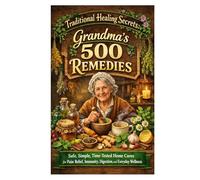 Traditional Healing Secrets: Grandma’s 500 Remedies: Safe, Simple, Time-Tested Home Cures for Pain Relief, Immunity, Digestion, and Everyday Wellness