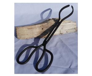 Traditional heavyweight cast iron log / coal tongs