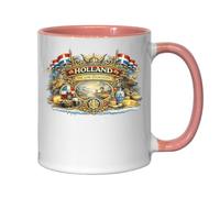 Traditional Heritage of the Low Countries Ceramic Tea Coffee Mug Pink