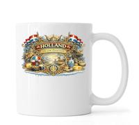 Traditional Heritage of the Low Countries Ceramic Tea Coffee Mug White