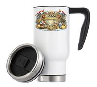 Traditional Heritage of the Low Countries Vacuum Insulated Thermal Travel Coffee Mug 480ml White