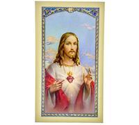 Traditional Holy Cards with Catholic Art and Prayers (Sacred Heart of Jesus)