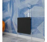 Traditional Household Cast Iron Radiator，Anthracite Horizontal 600X605mm 3 Column Suitable for Multi-Room Central Heating