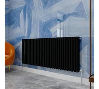 Traditional Household Cast Iron Radiator，Black Horizontal 600X1460mm 3 Column Suitable for Multi-Room Central Heating