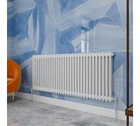 Traditional Household Cast Iron Radiator，White Horizontal 600X1460mm 2 Column Suitable for Multi-Room Central Heating