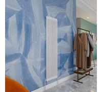 Traditional Household Cast Iron Radiator，White Vertical 1500X 380mm- 2 Column Suitable for Multi-Room Ideal Central Heating