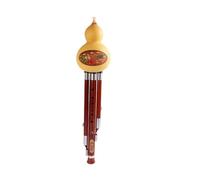Traditional Hulusi Instrument Natural Rosewood Gourd Folk Instrument Beginners Play Gourd Three-tone Gourd(BB,Set)